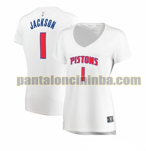Maglia Donna basket Reggie Jackson 1 Detroit Pistons Bianco association edition