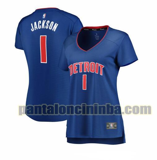 Maglia Donna basket Reggie Jackson 1 Detroit Pistons Blu icon edition