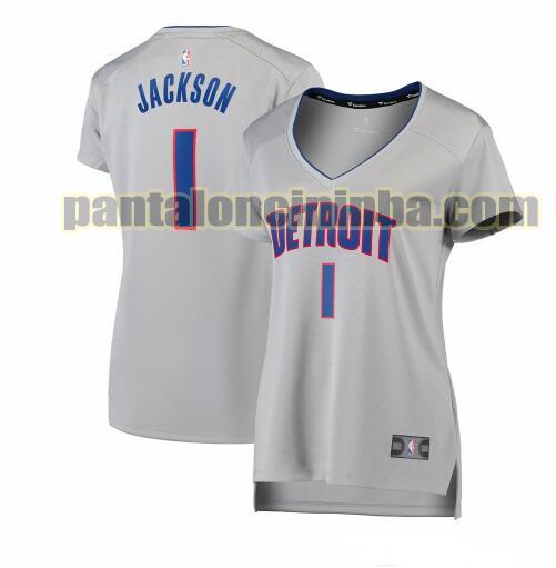 Maglia Donna basket Reggie Jackson 1 Detroit Pistons Grigio statement edition