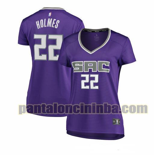 Maglia Donna basket Richaun Holmes 22 Sacramento Kings Porpora icon edition