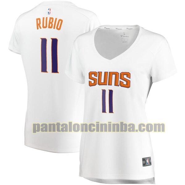 Maglia Donna basket Ricky Rubio 11 Phoenix Suns Bianco association edition