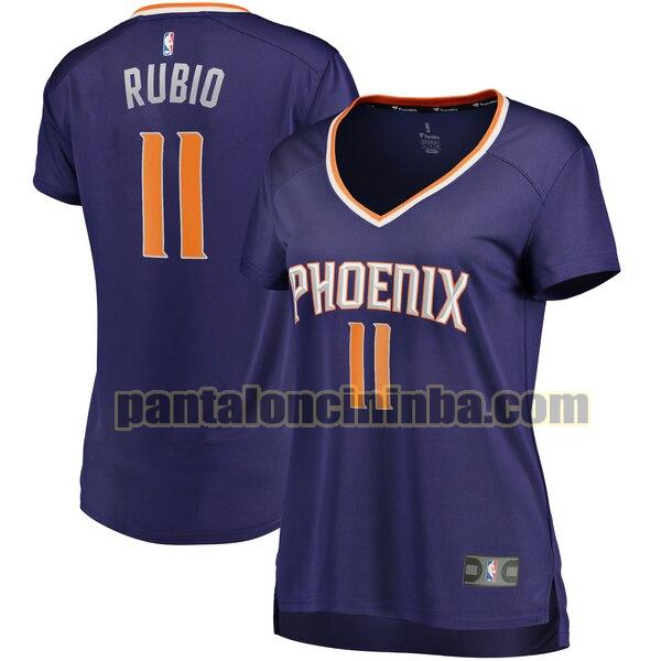 Maglia Donna basket Ricky Rubio 11 Phoenix Suns Porpora icon edition