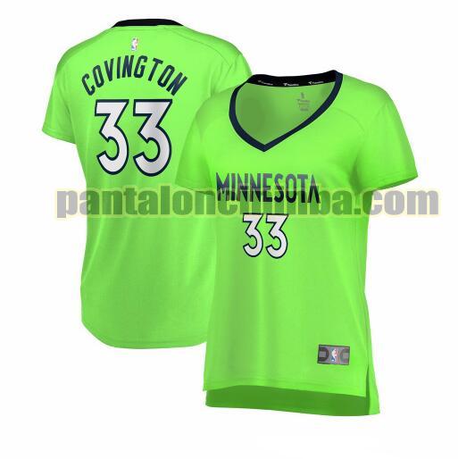 Maglia Donna basket Robert Covington 33 Minnesota Timberwolves Verde statement edition