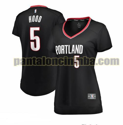 Maglia Donna basket Rodney Hood 5 Portland Trail Blazers Nero icon edition