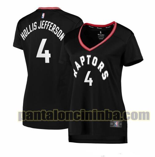 Maglia Donna basket Rondae Hollis-Jefferson 4 Toronto Raptors Nero statement edition