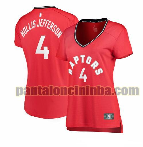 Maglia Donna basket Rondae Hollis-Jefferson 4 Toronto Raptors Rosso icon edition