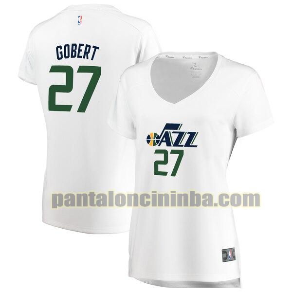 Maglia Donna basket Rudy Gobert 27 Utah Jazz Bianco association edition