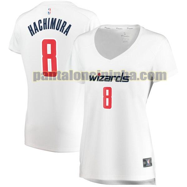 Maglia Donna basket Rui Hachimura 8 Washington Wizards Bianco association edition