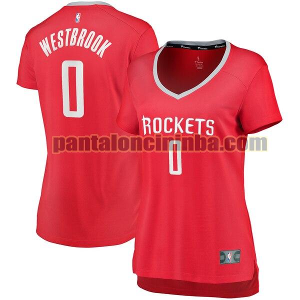 Maglia Donna basket Russell Westbrook 0 Houston Rockets Rosso icon edition