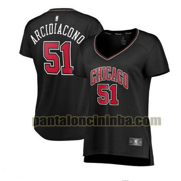 Maglia Donna basket Ryan Arcidiacono 51 Chicago Bulls Nero statement edition