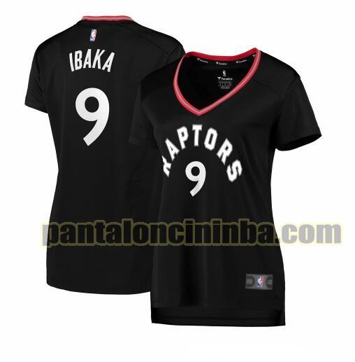 Maglia Donna basket Serge Ibaka 9 Toronto Raptors Nero statement edition