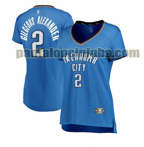 Maglia Donna basket Shai Gilgeous-Alexander 2 Oklahoma City Thunder Blu icon edition