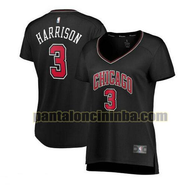 Maglia Donna basket Shaquille Harrison 3 Chicago Bulls Nero statement edition