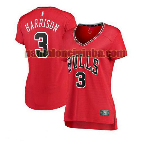 Maglia Donna basket Shaquille Harrison 3 Chicago Bulls Rosso icon edition