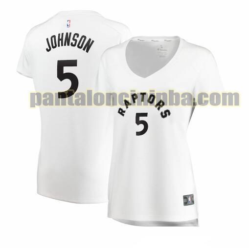 Maglia Donna basket Stanley Johnson 5 Toronto Raptors Bianco association edition