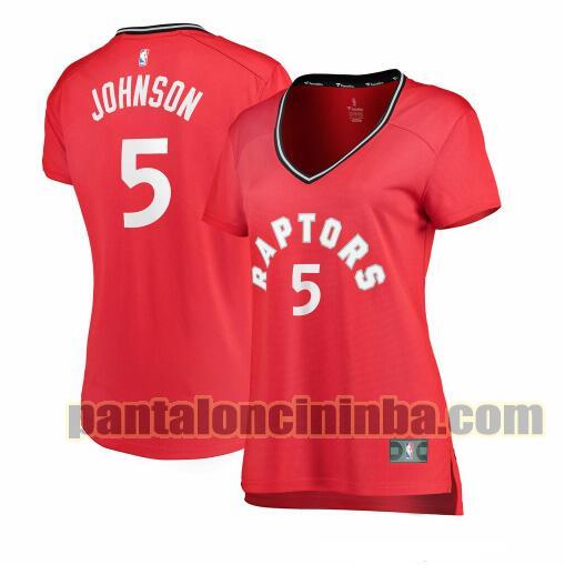 Maglia Donna basket Stanley Johnson 5 Toronto Raptors Rosso icon edition