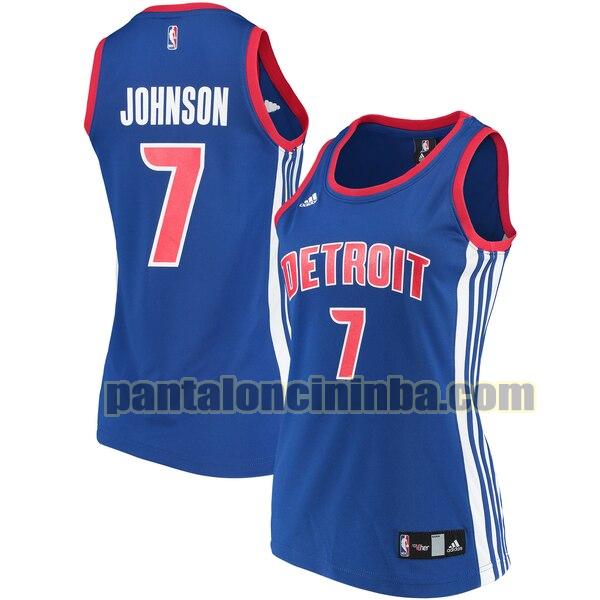 Maglia Donna basket Stanley Johnson 7 Detroit Pistons Blu Replica