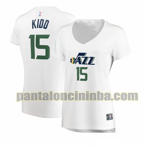 Maglia Donna basket Stanton Kidd 15 Utah Jazz Bianco association edition