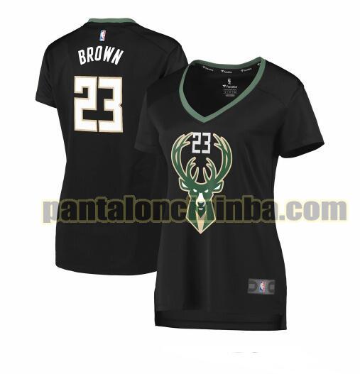 Maglia Donna basket Sterling Brown 23 Milwaukee Bucks Nero statement edition