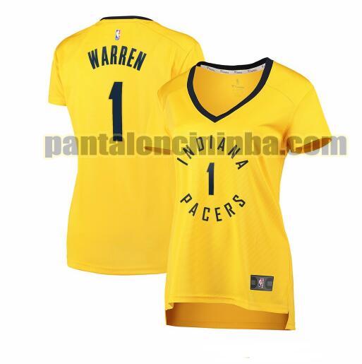 Maglia Donna basket TJ Warren 1 Indiana Pacers Giallo statement edition
