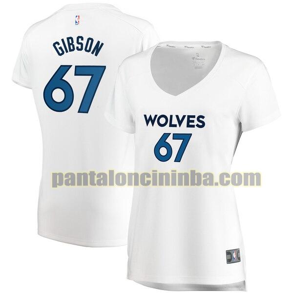 Maglia Donna basket Taj Gibson 67 Minnesota Timberwolves Bianco association edition