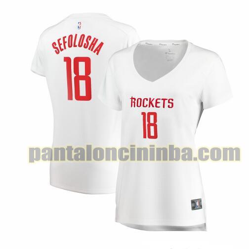 Maglia Donna basket Thabo Sefolosha 18 Houston Rockets Bianco association edition