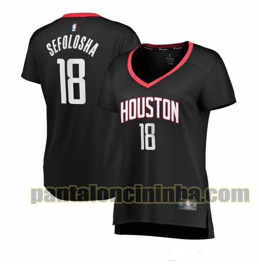 Maglia Donna basket Thabo Sefolosha 18 Houston Rockets Nero statement edition