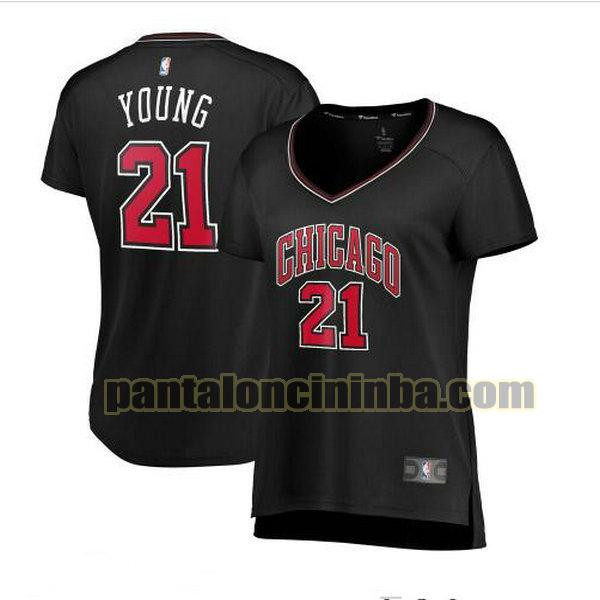 Maglia Donna basket Thaddeus Young 21 Chicago Bulls Nero statement edition