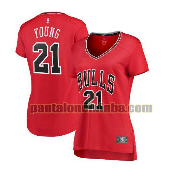 Maglia Donna basket Thaddeus Young 21 Chicago Bulls Rosso icon edition