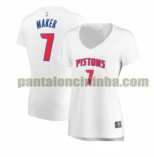 Maglia Donna basket Thon Maker 7 Detroit Pistons Bianco association edition