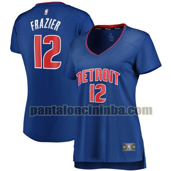 Maglia Donna basket Tim Frazier 12 Detroit Pistons Blu icon edition