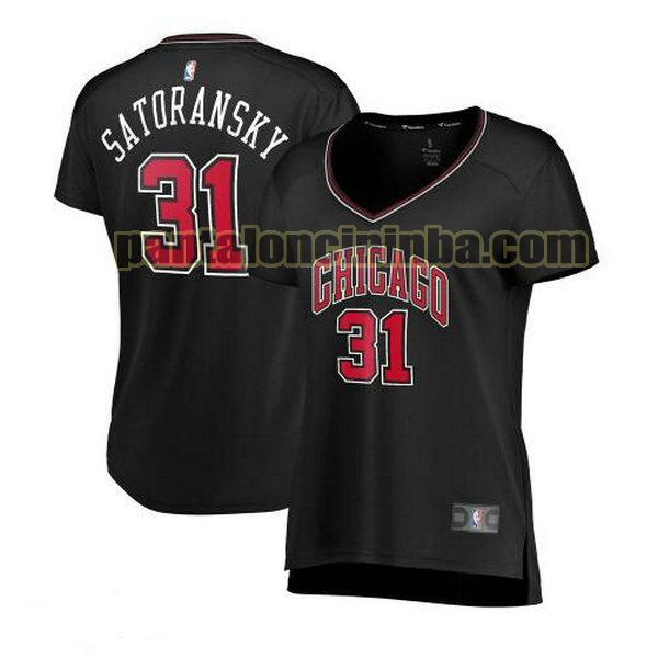 Maglia Donna basket Tomas Satoransky 31 Chicago Bulls Nero statement edition