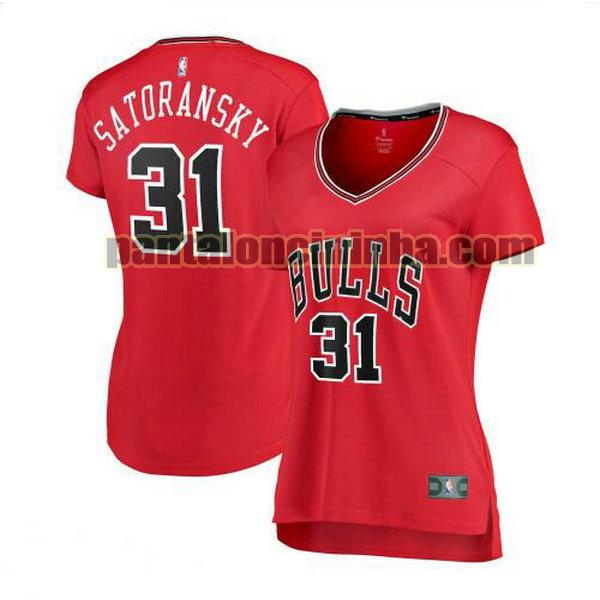 Maglia Donna basket Tomas Satoransky 31 Chicago Bulls Rosso icon edition