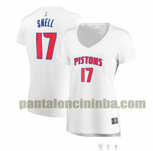 Maglia Donna basket Tony Snell 17 Detroit Pistons Bianco association edition