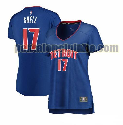 Maglia Donna basket Tony Snell 17 Detroit Pistons Blu icon edition