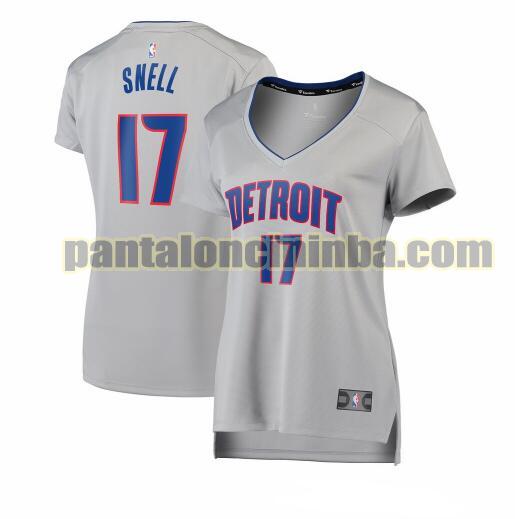 Maglia Donna basket Tony Snell 17 Detroit Pistons Grigio statement edition