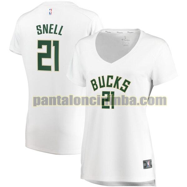 Maglia Donna basket Tony Snell 22 Milwaukee Bucks Bianco association edition