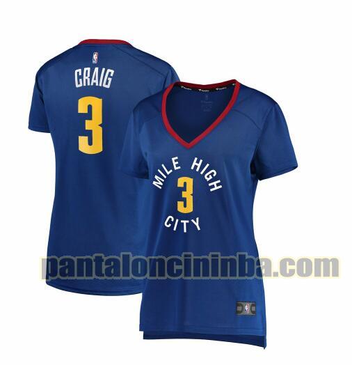 Maglia Donna basket Torrey Craig 3 Denver Nuggets Blu statement edition