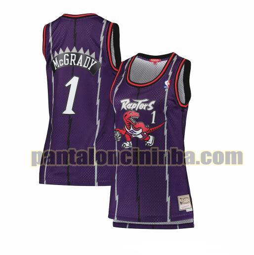Maglia Donna basket Tracy McGrady 1 Toronto Raptors Porpora hardwood classics