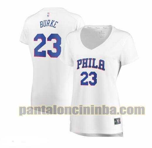 Maglia Donna basket Trey Burke 23 Philadelphia 76ers Bianco association edition