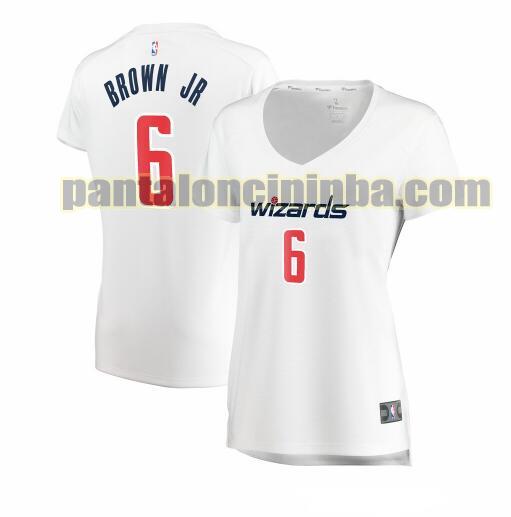 Maglia Donna basket Troy Brown Jr. 6 Washington Wizards Bianco association edition