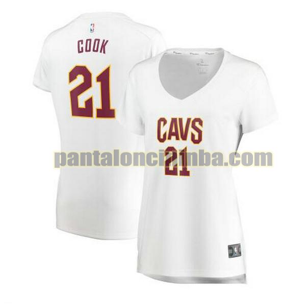 Maglia Donna basket Tyler Cook 21 Cleveland Cavaliers Bianco association edition
