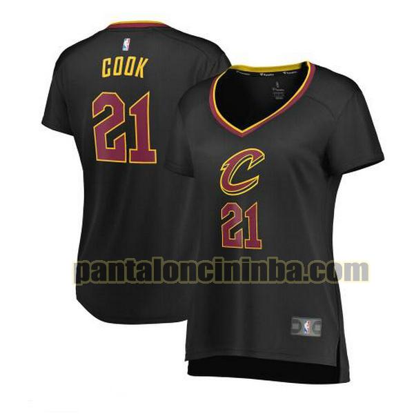 Maglia Donna basket Tyler Cook 21 Cleveland Cavaliers Nero statement edition