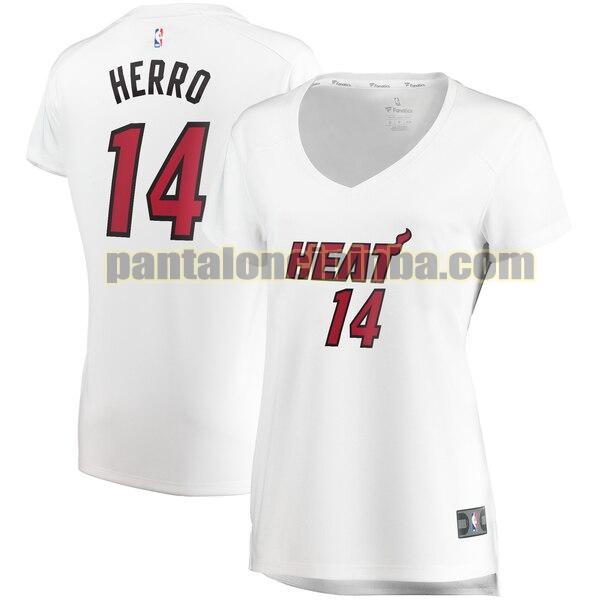 Maglia Donna basket Tyler Herro 14 Miami Heat Bianco association edition