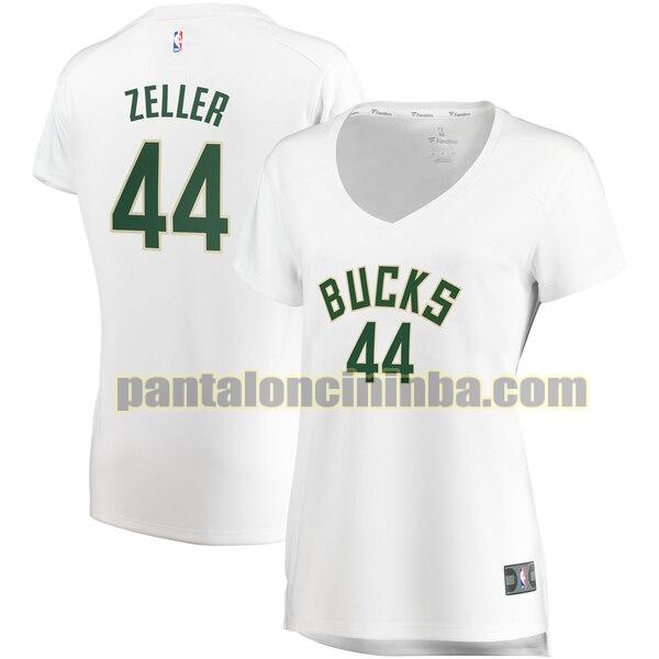 Maglia Donna basket Tyler Zeller 44 Milwaukee Bucks Bianco association edition