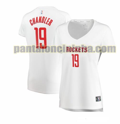 Maglia Donna basket Tyson Chandler 19 Houston Rockets Bianco association edition