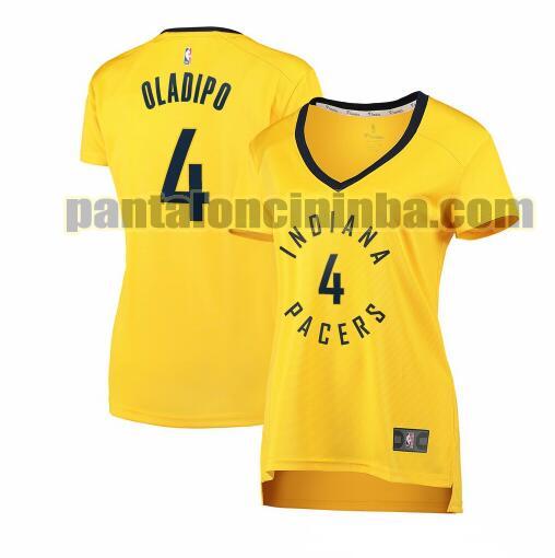 Maglia Donna basket Victor Oladipo 4 Indiana Pacers Giallo statement edition