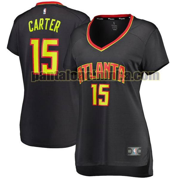 Maglia Donna basket Vince Carter 15 Atlanta Hawks Nero icon edition