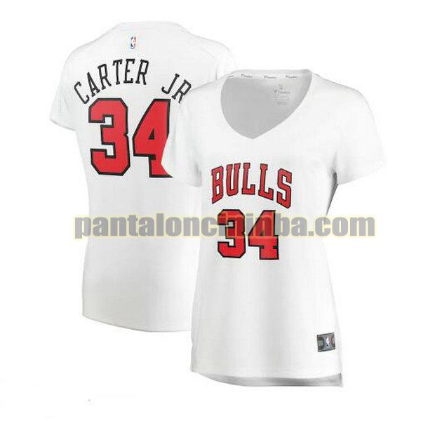 Maglia Donna basket Wendell Carter Jr. 34 Chicago Bulls Bianco association edition