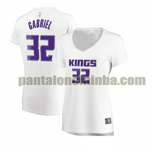 Maglia Donna basket Wenyen Gabriel 32 Sacramento Kings Bianco association edition